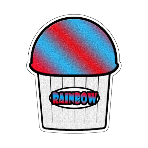 Amistad Rainbow Flavor Italian Ice Die-Cut Decal - Shaved Ice Swirl Cart AM3937515 - main